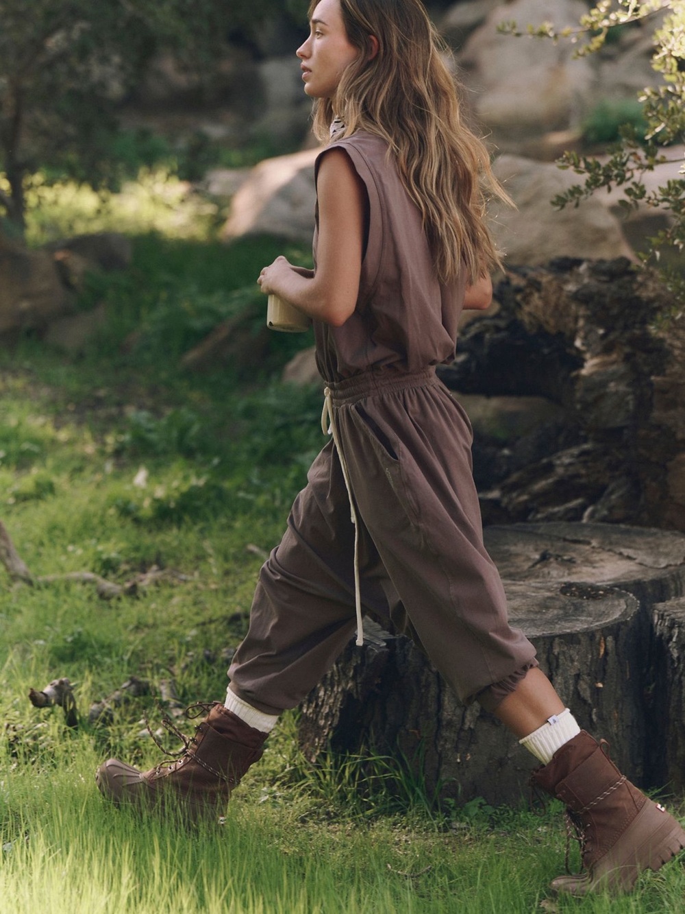 Free People Hot Shot Harem Onesie Jumpsuit Realxed NWT SOLD OUT 😍POCKETS😍 - Picture 3 of 4